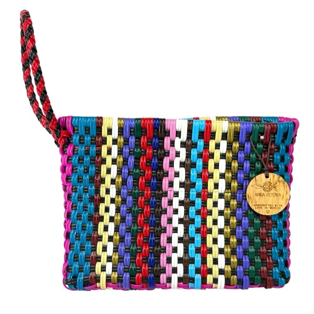 Maria Victoria Handmade Woven Wristlet Colorful Boho Resort Statement